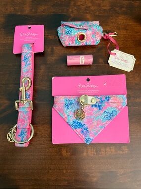 NEW Lilly Pulitzer Dog Walk Set Splendor in the Sand